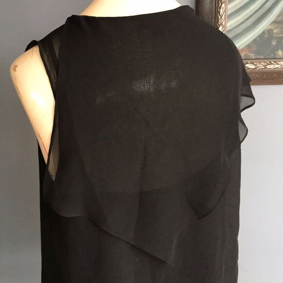 Vince Camuto sheer black sleeveless 2-pc top/tank - Picture 8 of 8